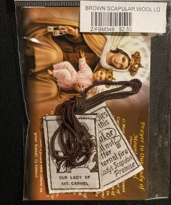 BROWN SCAPULAR WOOL Lg