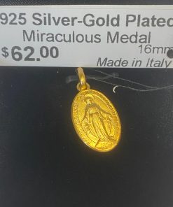 925 Silver GP Miraculous Medal 16mm (RA966)