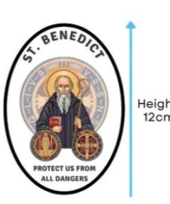 Alternative view of CAR DECAL - ST.BENEDICT