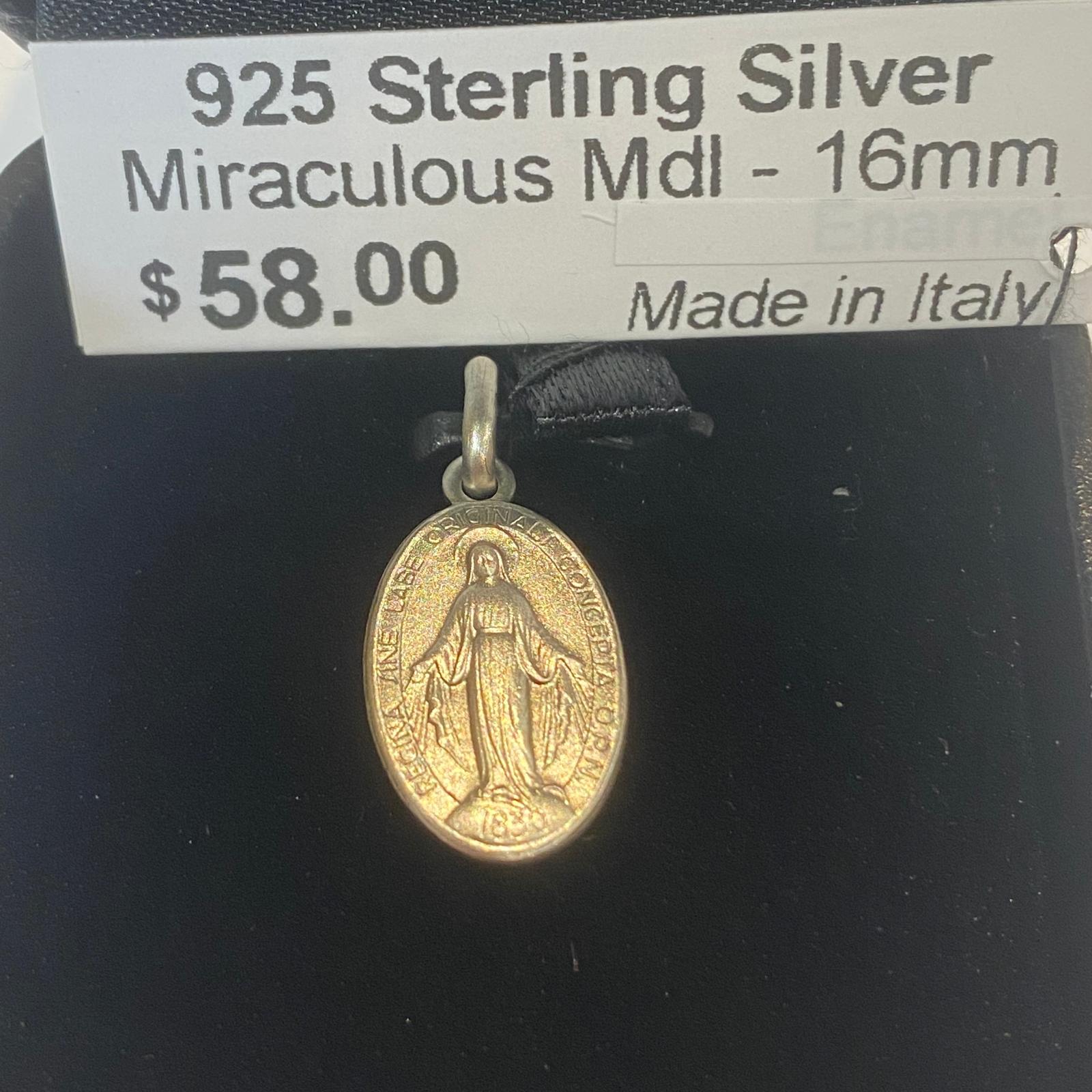 925 Silver Miraculous Medal 16mm