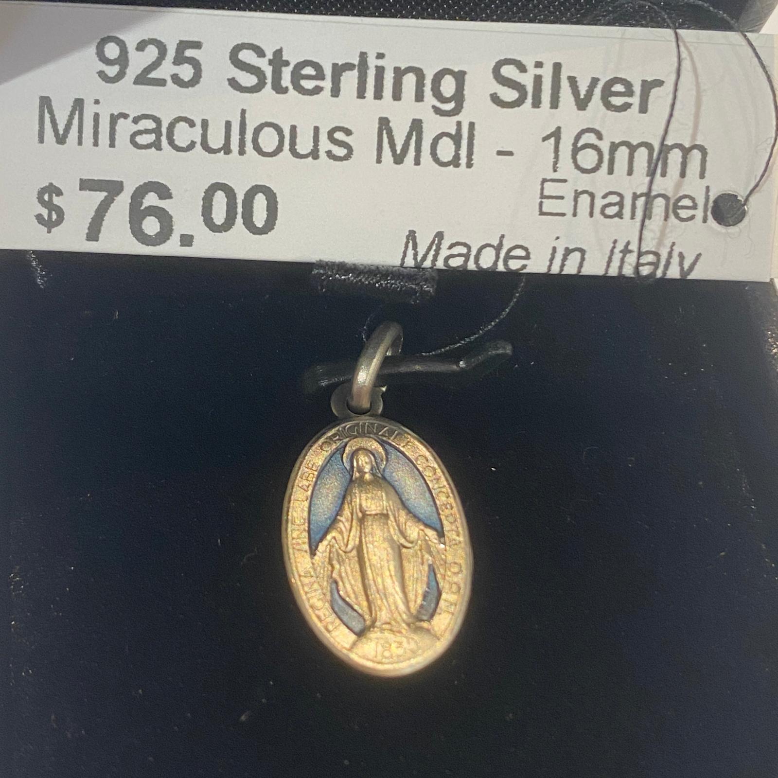 925 Silver Miraculous Enamel 16mm