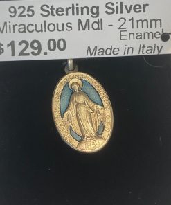 925 Silver Miraculous Enamel 21mm
