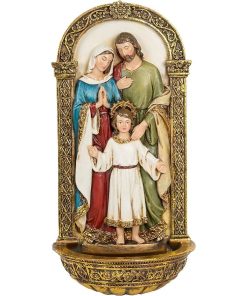FONT - 7.75"H HOLY FAMILY WATER FONT (62885)