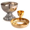 INTINCTION SET - Silver-plated brass, embossed vine pattern, 5.5 in (CL001597)