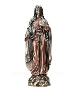 Alternative view of STATUE - Triptych Display of the Annunciation Cold Cast Bronze and Resin Statue Figure (BR010245)