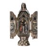 STATUE - Triptych Display of the Annunciation Cold Cast Bronze and Resin Statue Figure (BR010245)