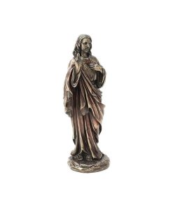 Alternative view of STATUE - Sacred Heart of Jesus Cold Cast Bronze & Resin Statue Sculpture (BR011422)