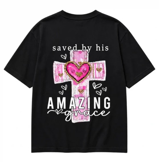 Amazing Grace Tee, Black, XL size