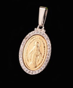 750 Gold Yellow Miraculous Mdl Zircon 12mm