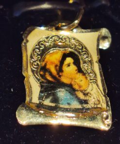 Alternative view of 750 Gold Color Laser Image - Madonna and Child