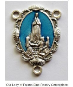 Our Lady of Fatima Blue Rosary Centerpiece (R44)