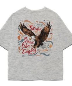 Soar like Eagles tee, Grey, M size