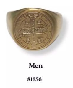 St Benedict Ring (for Men) Size 9-12 ”C (81656/7) - Gold-size 12