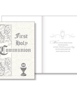 Communion Card Silver Foil (C25075)