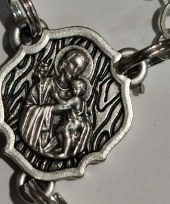Alternative view of ROSARY - St Joseph Wood - Miraculous Silver (GHIRELLI Italy)