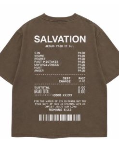 Salvation, Brown, L size  (BOXY TEE)