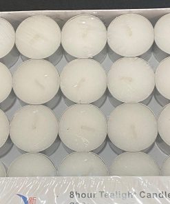 CANDLE - Tealight Candle (8 hours) - White - 1 pack of 50 pieces