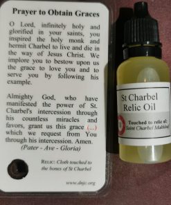 Alternative view of NETT - HOLY OIL - St Charbel Relic Holy Oil Pack with prayer card (3rd class - Touched to bones of St Charbel)