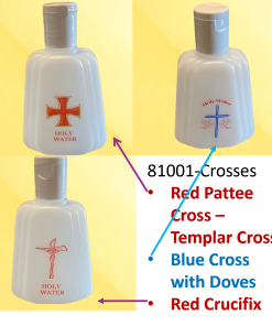 HOLY WATER BOTTLE - CROSSES
