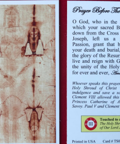 PRAYER CARD - Shroud of Turin relic card