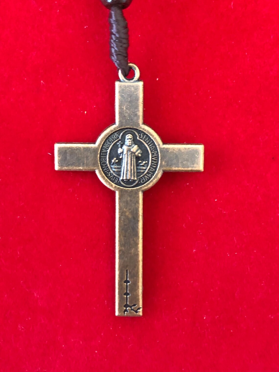 ROSARY - St Benedict wood rosary touched to relics - Image 3